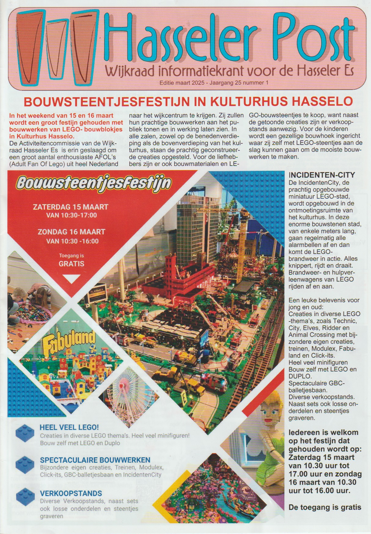 Hasselerpost maart 2025 IncidentenCity LEGO